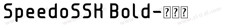 SpeedoSSK Bold字体转换
